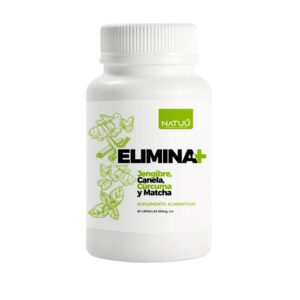 elimina+ natuu cápsulas de jengibre, canela, cúrcuma y matcha | 90 cápsulas de 650 mg