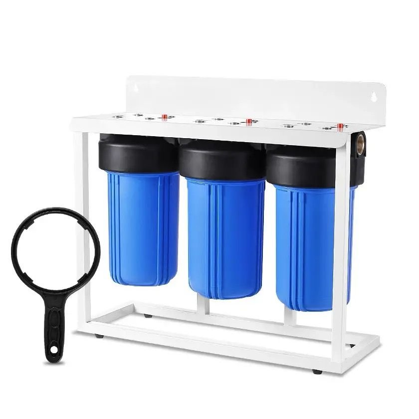 filtro de agua big blue para toda la casa 3 etapas con base purificador 4.5 x 10 para casa, tinaco o cisterna
